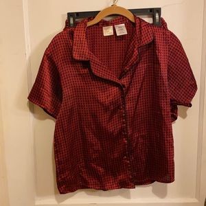 Delicate Houndstooth Shortie Pajamas